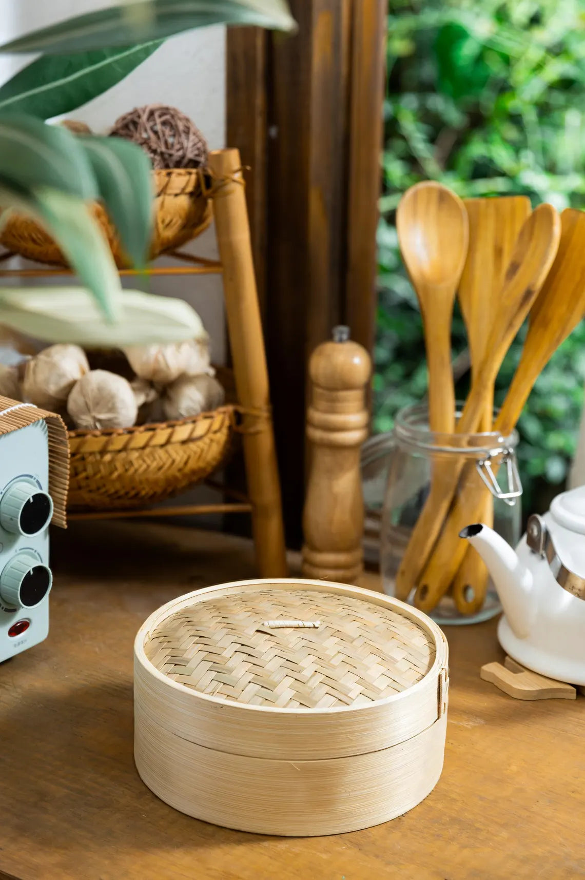Bamboo Steam Basket, Handmade Bamboo Steamer, Sustainable, Eco-Friendly. Size: Small & Medium .